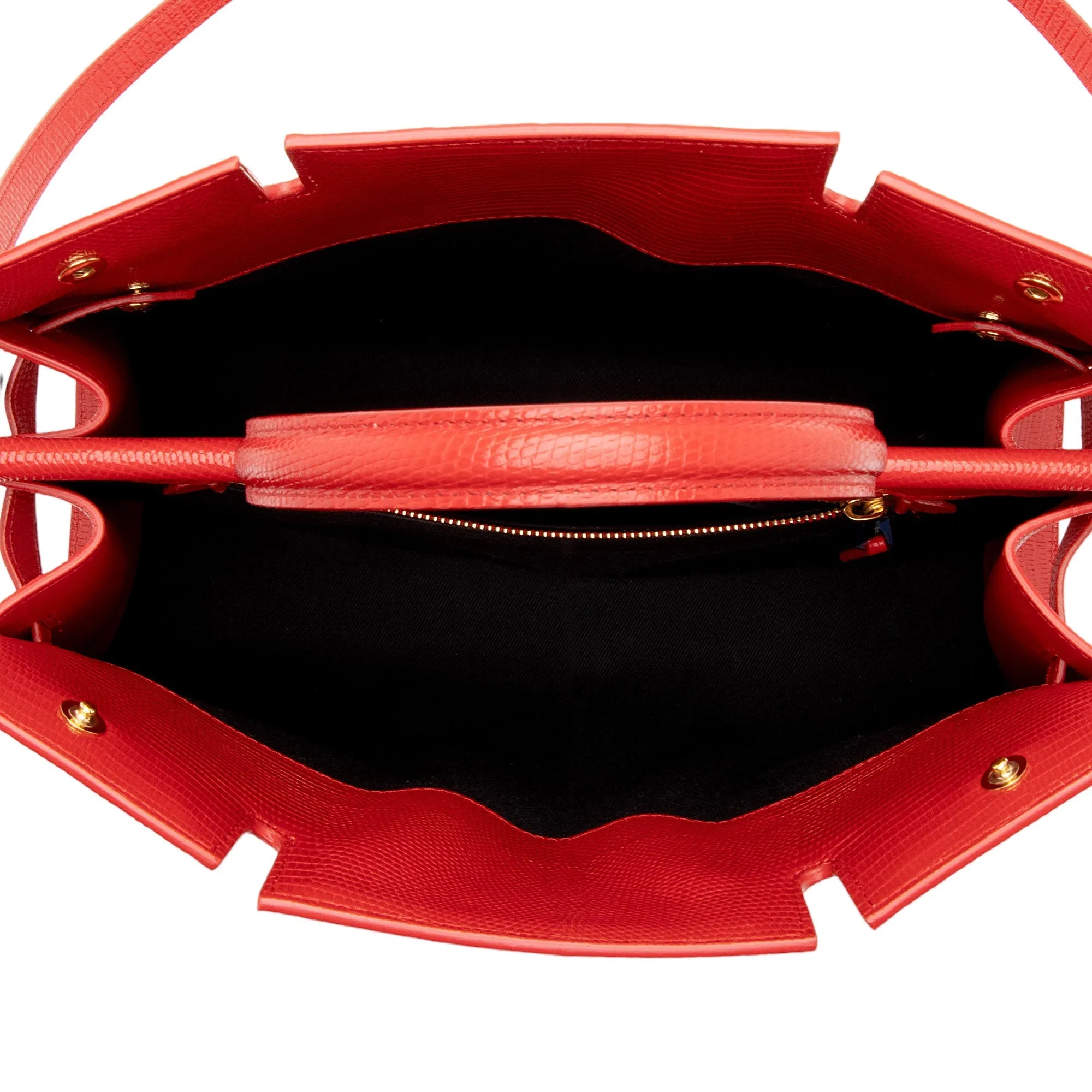 Burberry Lizard Embossed Leather Title Medium Tote (SHF-OreTYK)