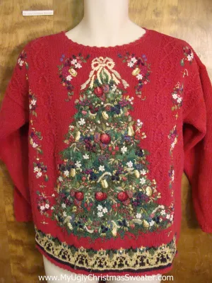 Festive Xmas Tree Funny Ugly Sweater for a Christmas Party