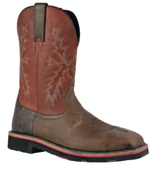 Men's Hoss Landon Cognac, EH, SR, Pull On Western Steel Toe Boot