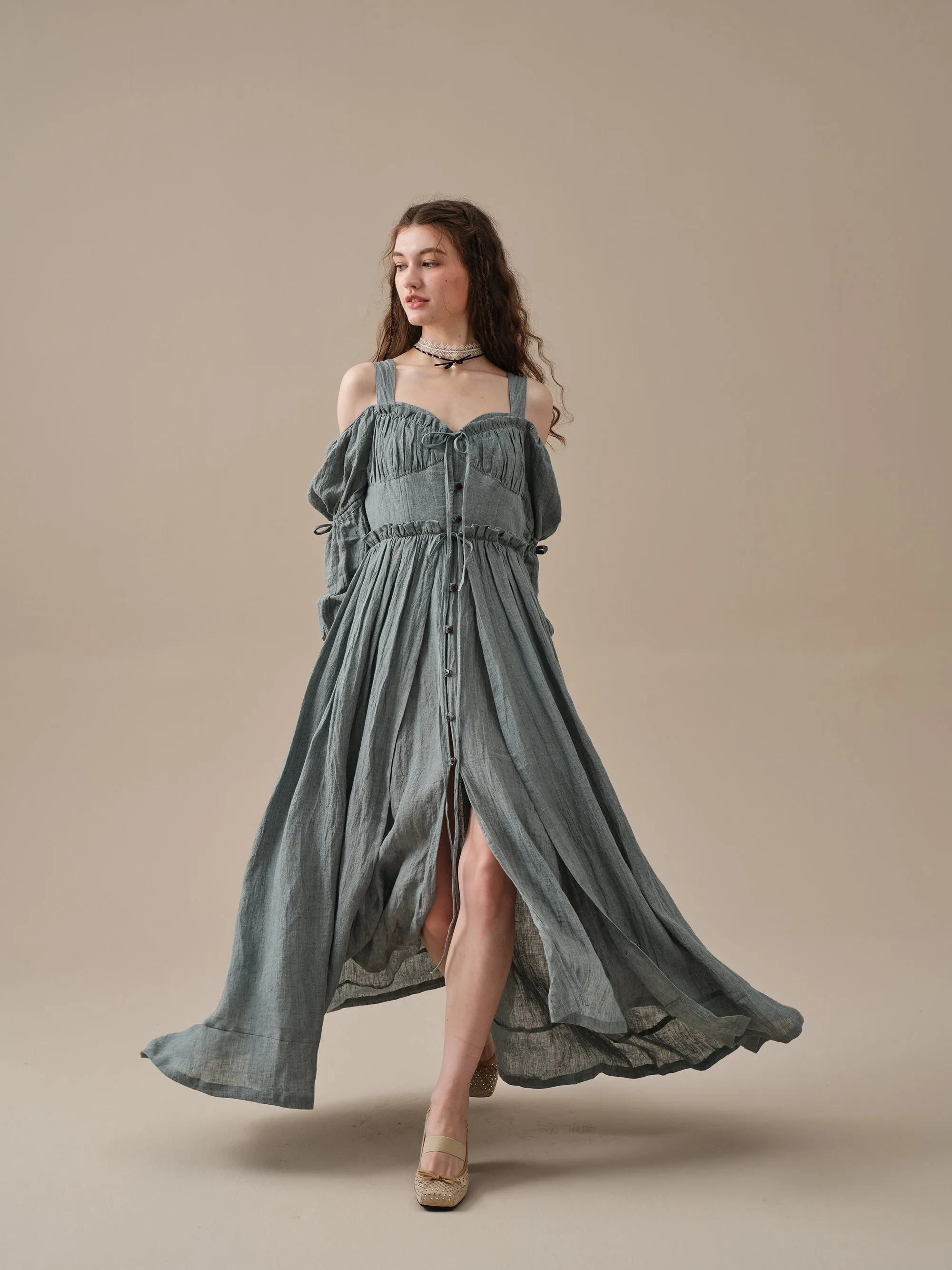 Olivia 28 | Puff sleeve corset dress