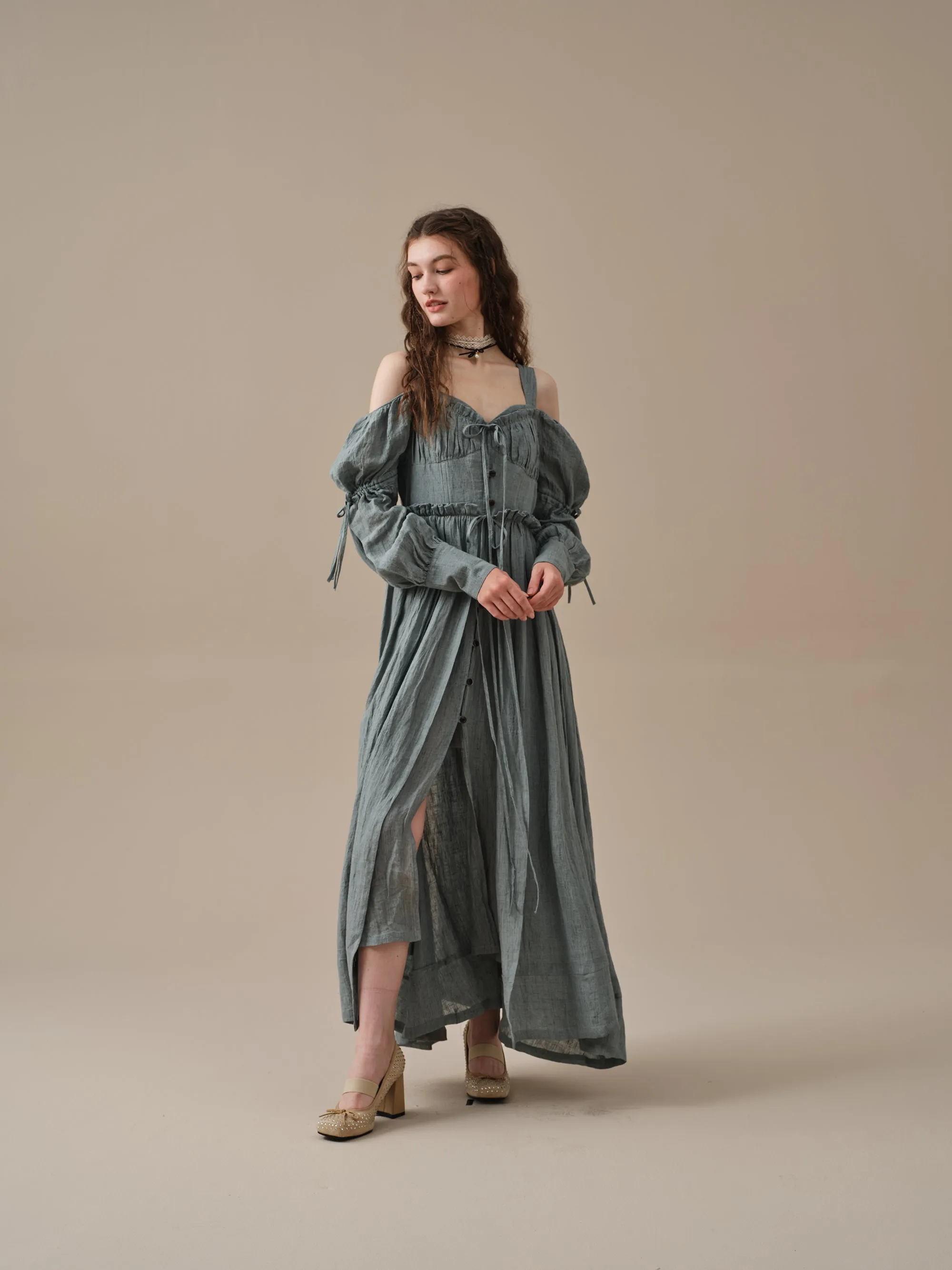 Olivia 28 | Puff sleeve corset dress