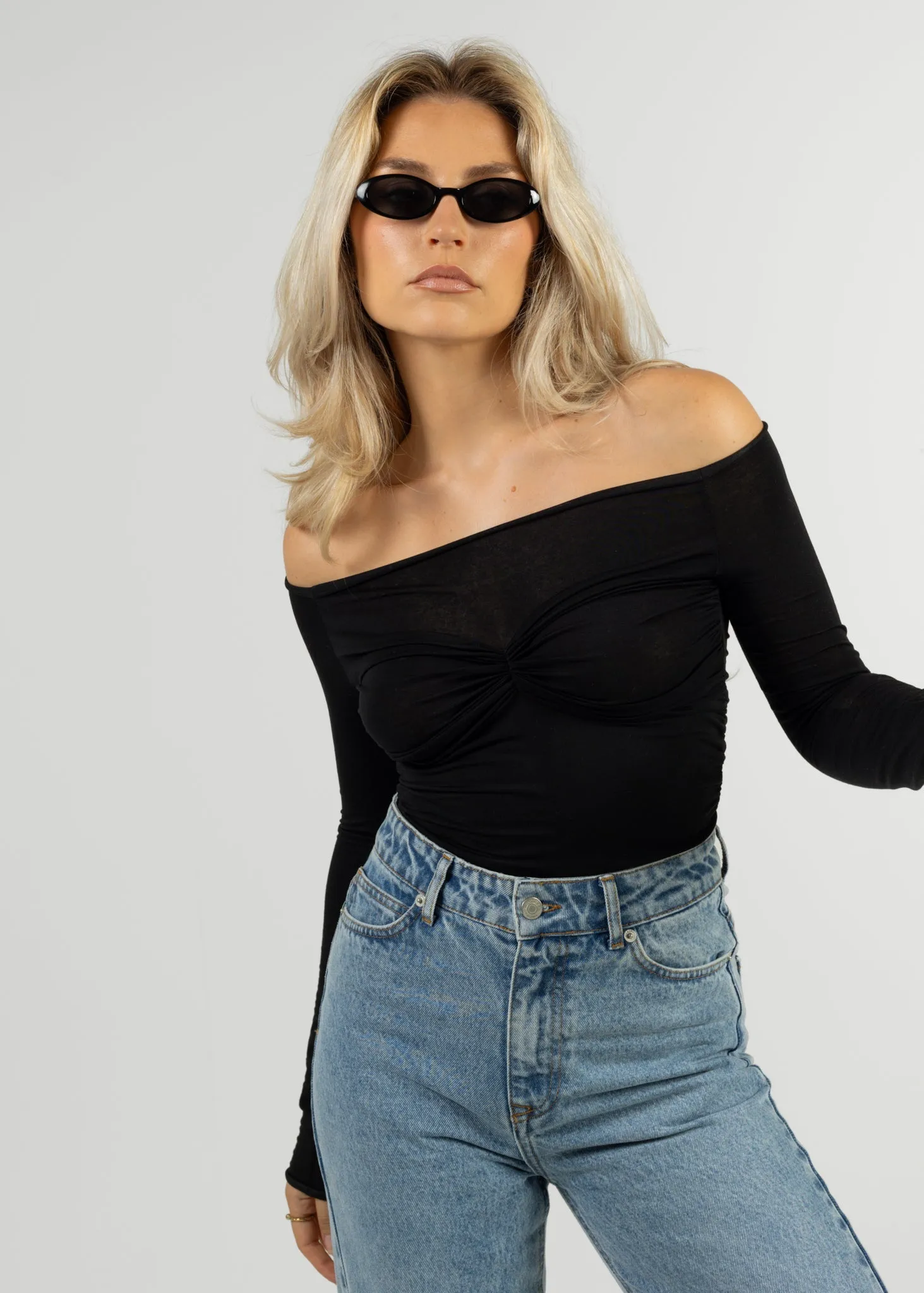 Shimmery Top Black