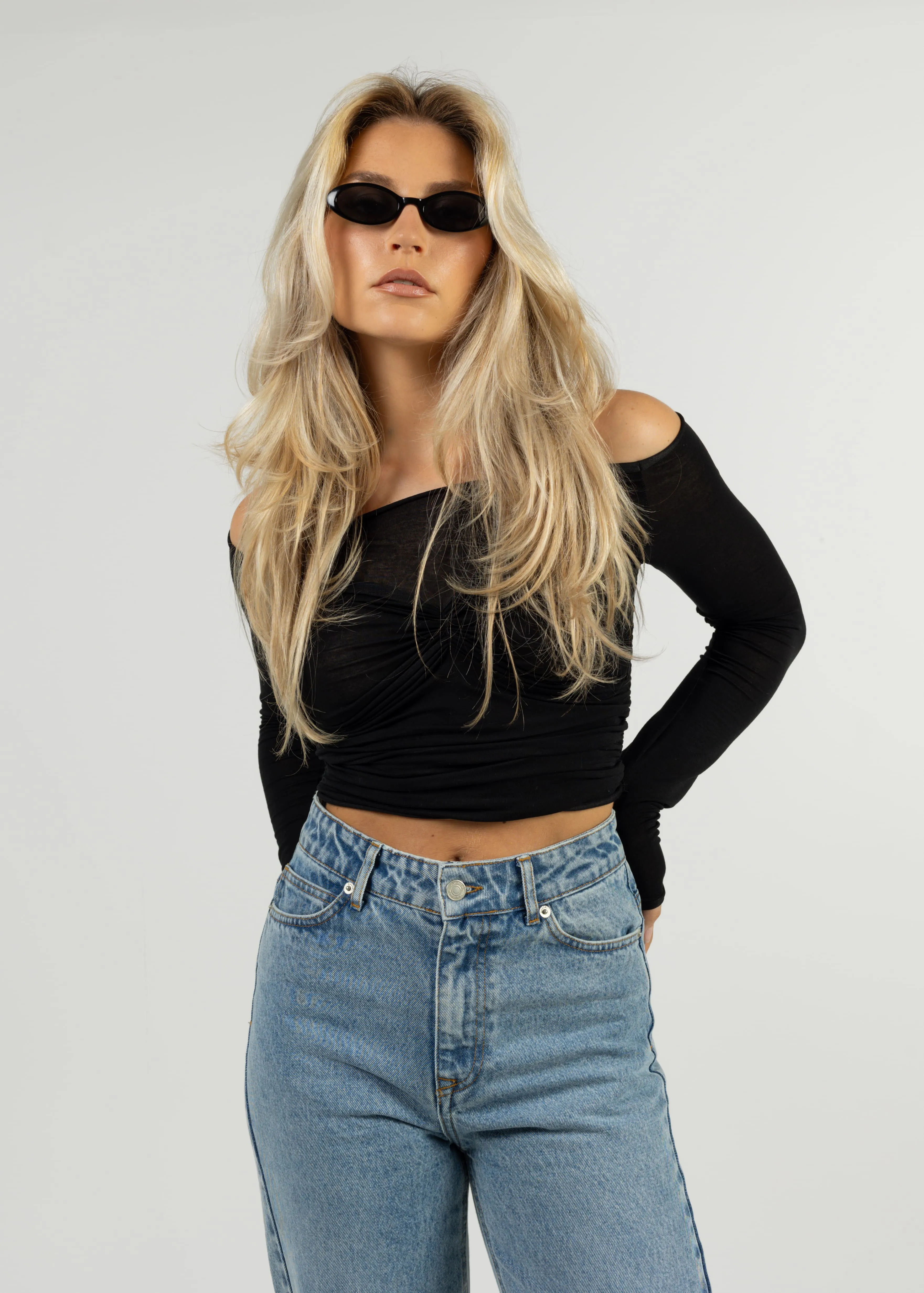 Shimmery Top Black