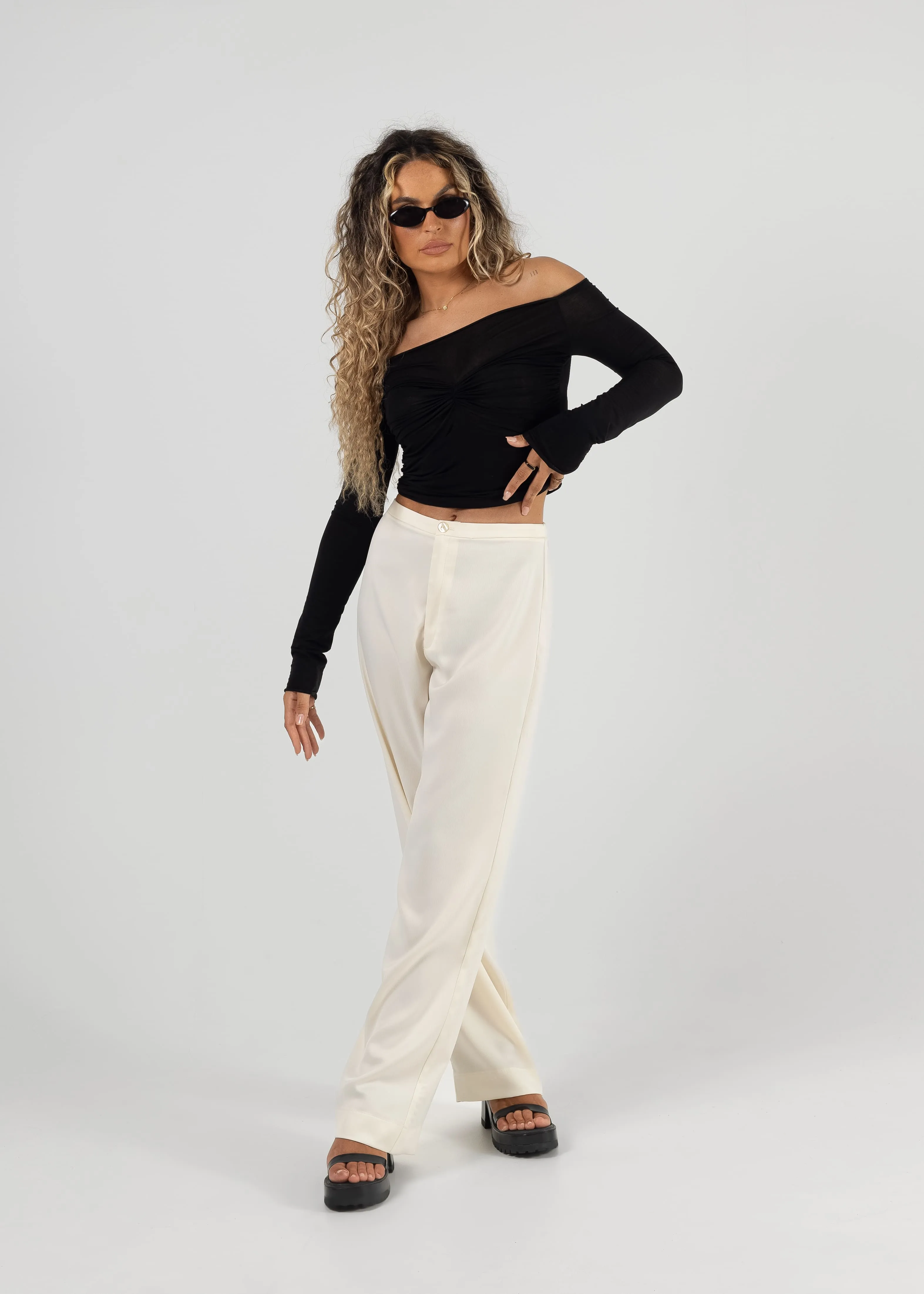 Shimmery Top Black