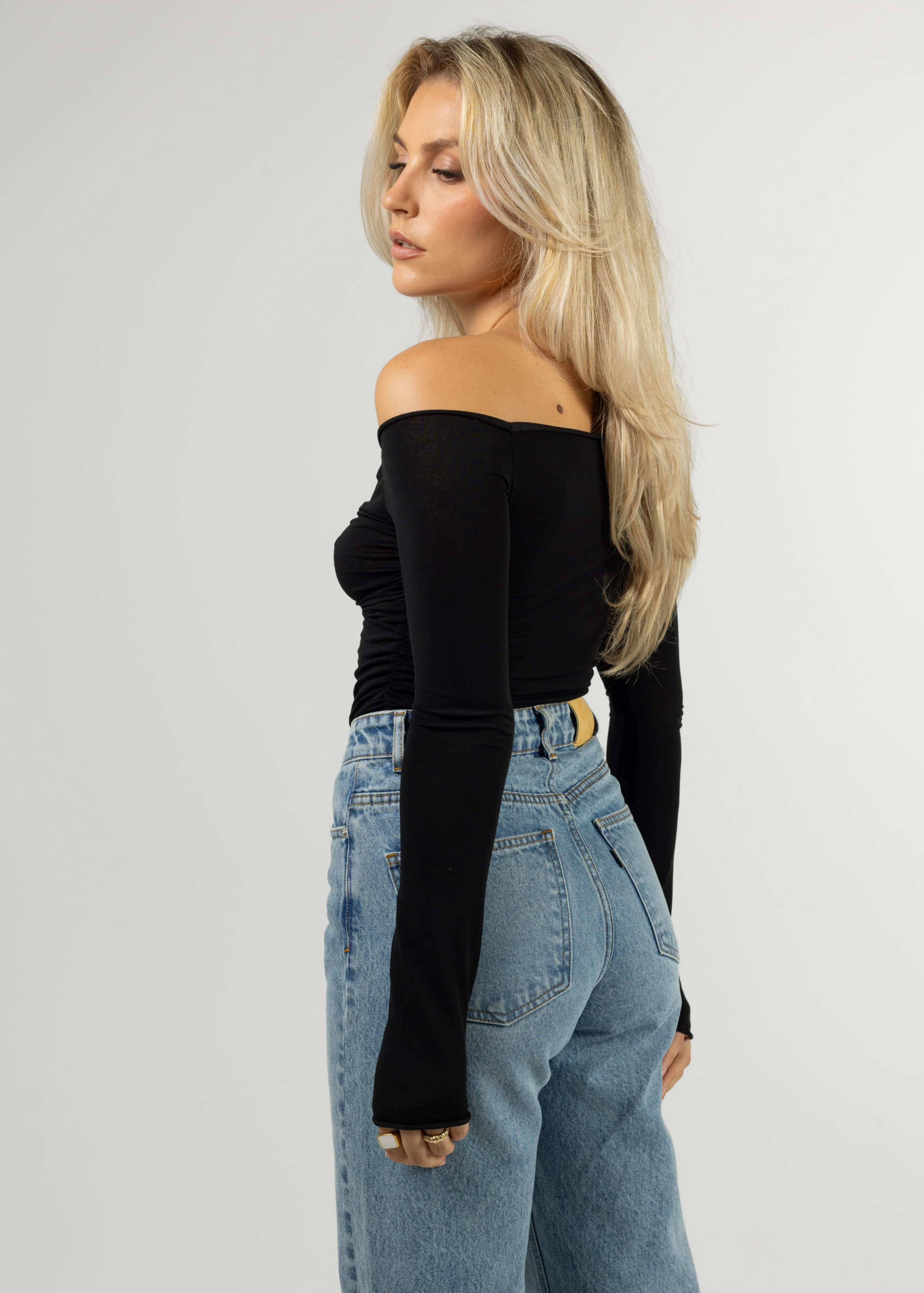 Shimmery Top Black