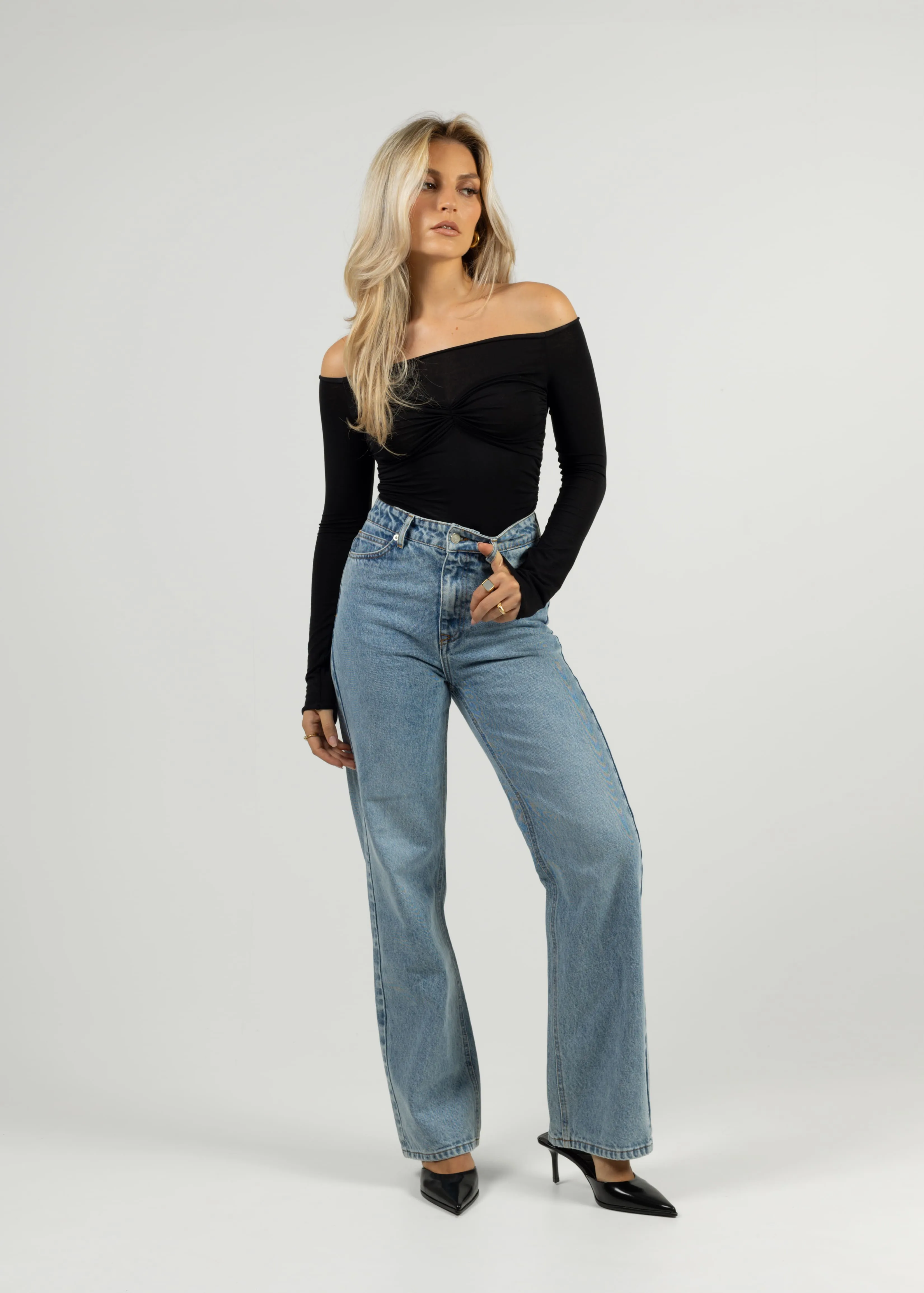 Shimmery Top Black