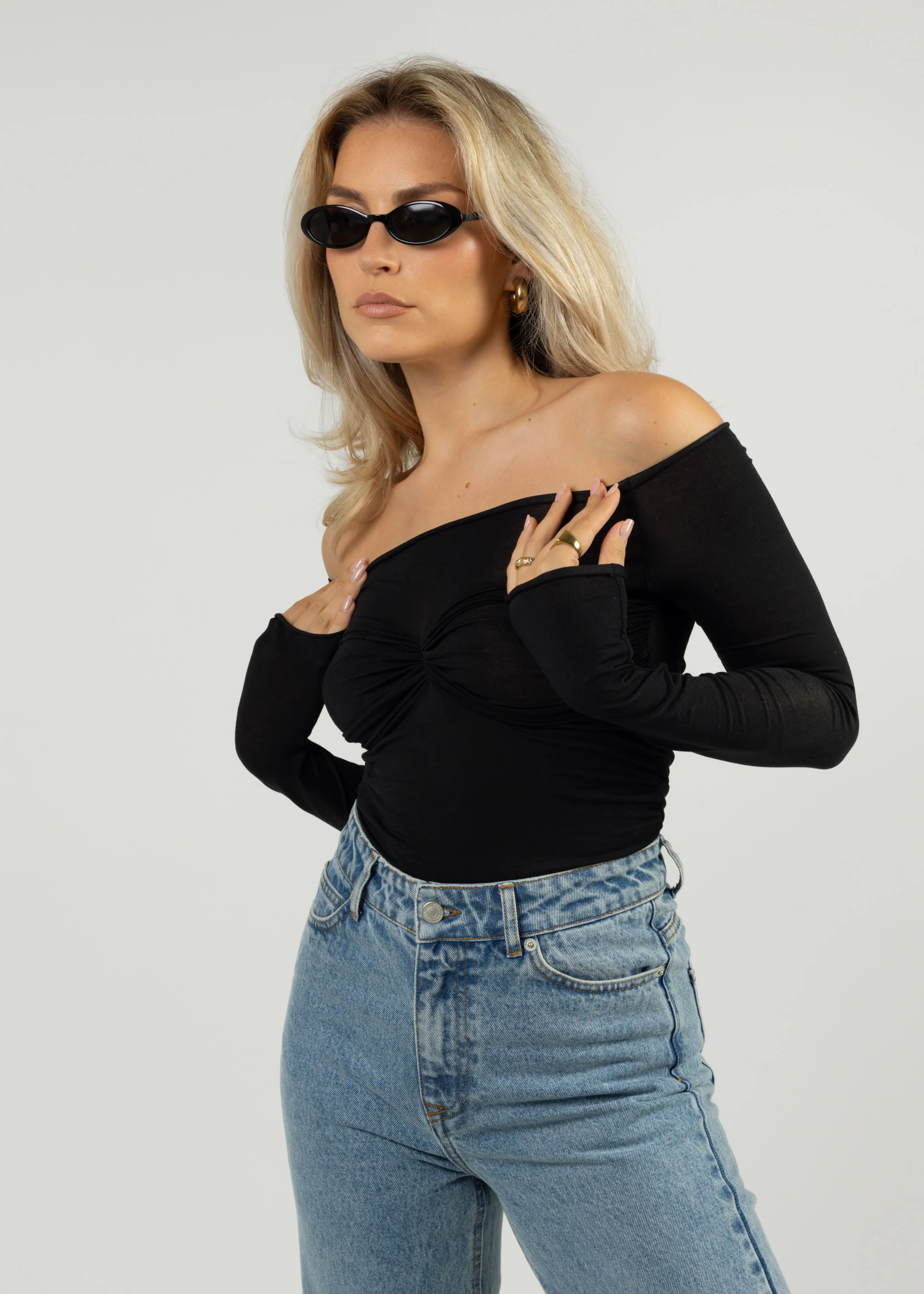 Shimmery Top Black